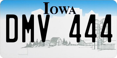 IA license plate DMV444