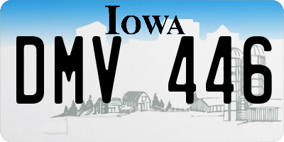 IA license plate DMV446