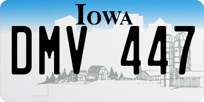 IA license plate DMV447