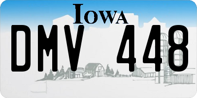 IA license plate DMV448