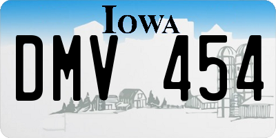 IA license plate DMV454