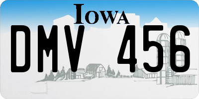 IA license plate DMV456