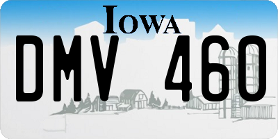 IA license plate DMV460