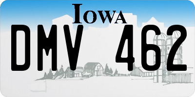 IA license plate DMV462
