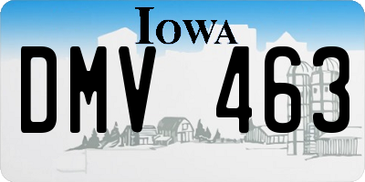 IA license plate DMV463