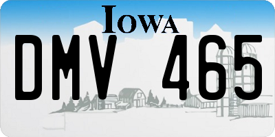 IA license plate DMV465