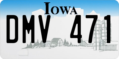 IA license plate DMV471