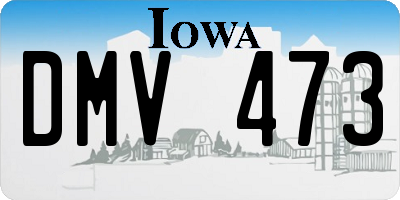 IA license plate DMV473