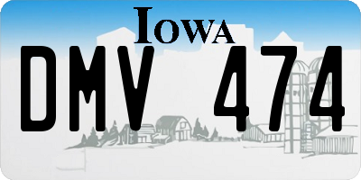 IA license plate DMV474
