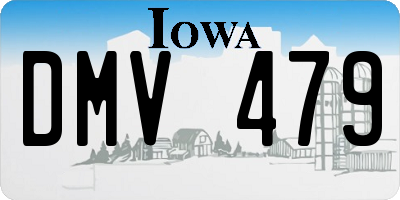 IA license plate DMV479