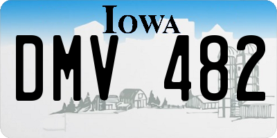 IA license plate DMV482