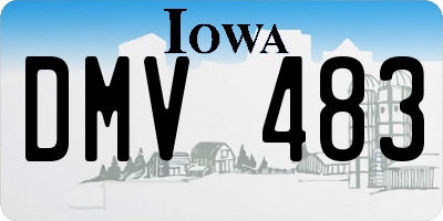 IA license plate DMV483