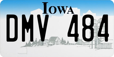 IA license plate DMV484