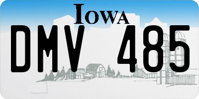 IA license plate DMV485