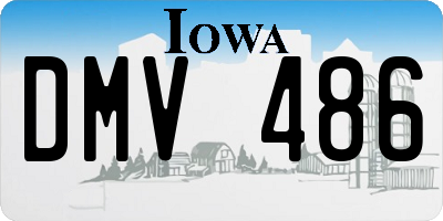 IA license plate DMV486