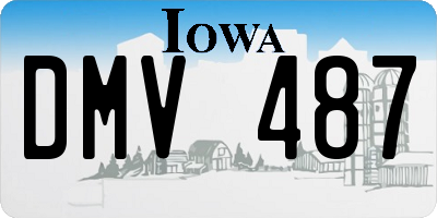 IA license plate DMV487