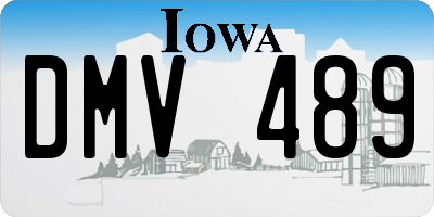 IA license plate DMV489