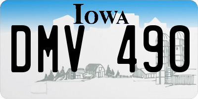 IA license plate DMV490