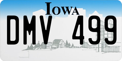 IA license plate DMV499