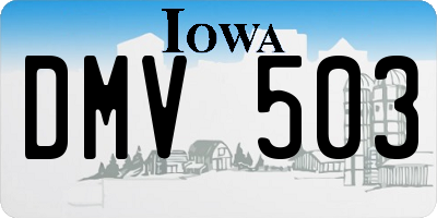 IA license plate DMV503