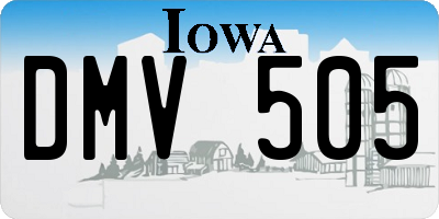 IA license plate DMV505