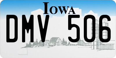 IA license plate DMV506
