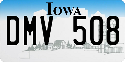 IA license plate DMV508