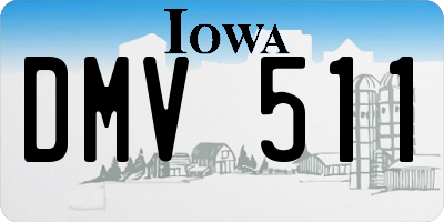 IA license plate DMV511