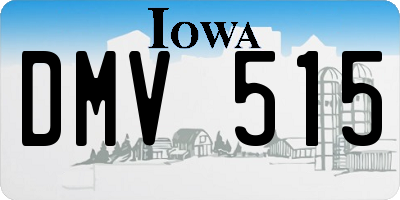 IA license plate DMV515