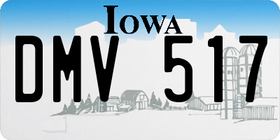 IA license plate DMV517