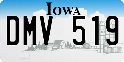 IA license plate DMV519