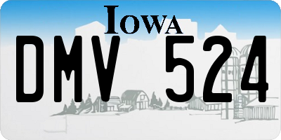 IA license plate DMV524