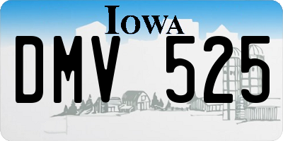 IA license plate DMV525