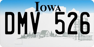 IA license plate DMV526