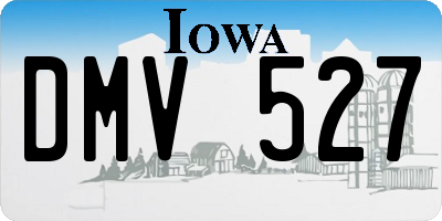 IA license plate DMV527