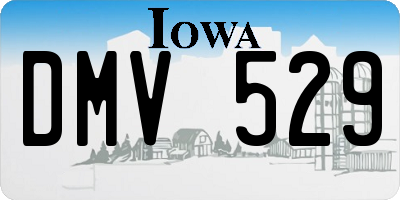 IA license plate DMV529