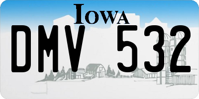 IA license plate DMV532