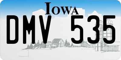 IA license plate DMV535