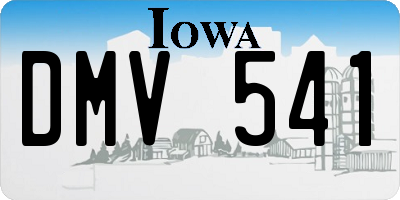 IA license plate DMV541