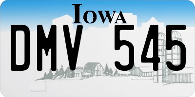 IA license plate DMV545