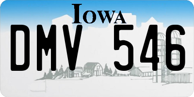 IA license plate DMV546