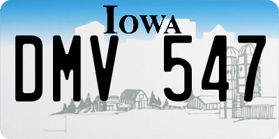 IA license plate DMV547