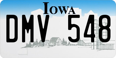 IA license plate DMV548