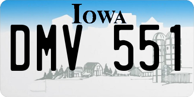 IA license plate DMV551
