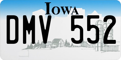 IA license plate DMV552