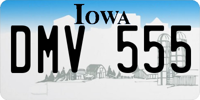 IA license plate DMV555