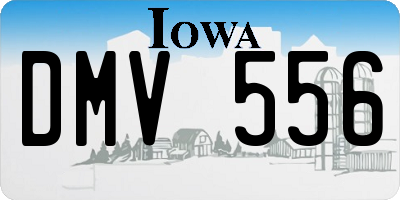 IA license plate DMV556