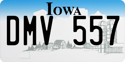 IA license plate DMV557