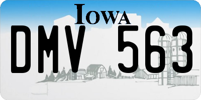 IA license plate DMV563