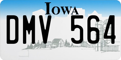 IA license plate DMV564